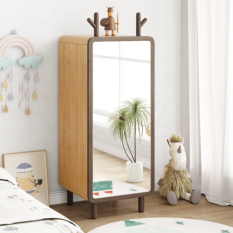 Modern Design Cheap Corner Bedroom Furniture Children Closet Wardrobe with Mirror