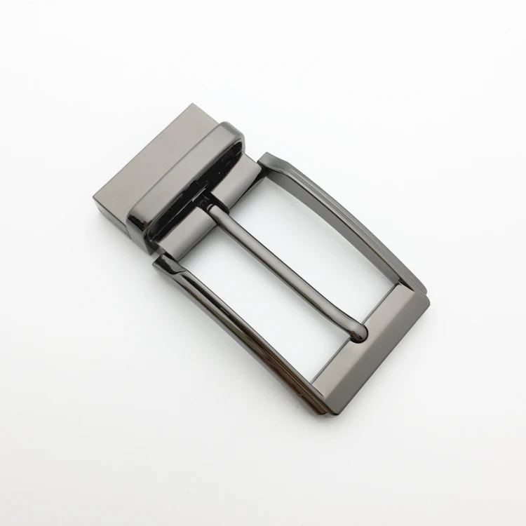 35mm Factory sale new design fashion black nickel reversible belt pin buckle
