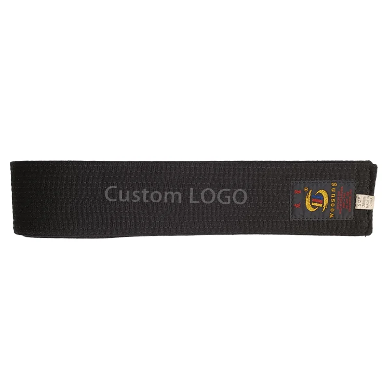 Woosung sample free shipping custom design martial arts bjj  taekwondo karate black belt for sale