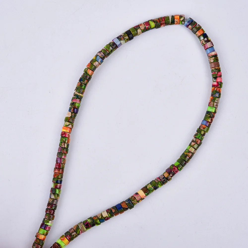 Wholesale 2x4mm Imperial Jasper High Quality heishi Disc Spacer Loose Beads for Jewelry Making