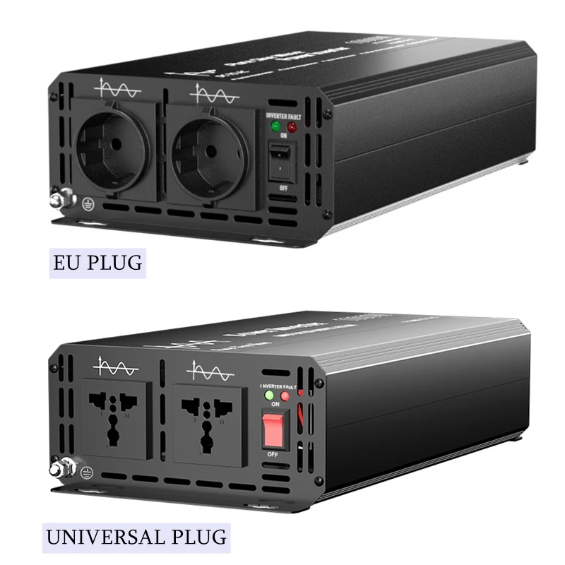 Smart Solar Battery Inverter 1500w 1500 Watt 1.5Kva Car Power Inverter off grid EU Universal Plug