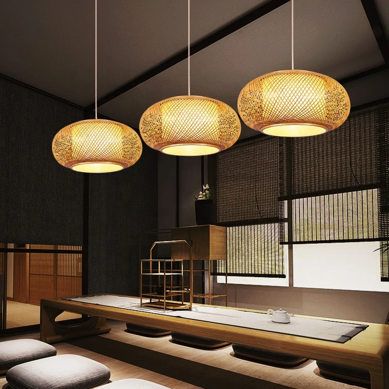 Popular Quality Southeast Style Chandelier Restaurant Hotel Decorative Chandelier Large Bamboo Pendant Light Lamps