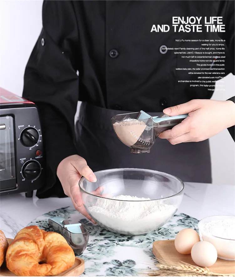  5ml To 30ml Kitchen multifunctional integrated adjustable baking measuring cup and spoon