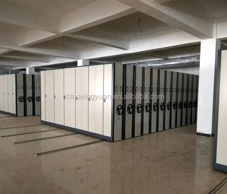Xingyuan File Compactor Steel Mobile Compactor Storage System Customized High Density Mobile Archive Shelving