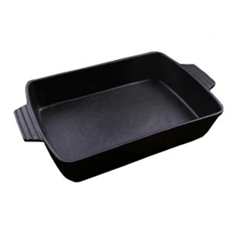 Cast Iron Pre-seasoned Roasting Tray Bakeware Loaf Pan Baking Dishes & Pans Sustainable