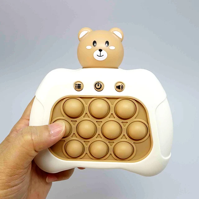 Light Up Puzzle Bubble Fidget Toys Console Electronic Fast Push Popping It Toy Light Fidget Game