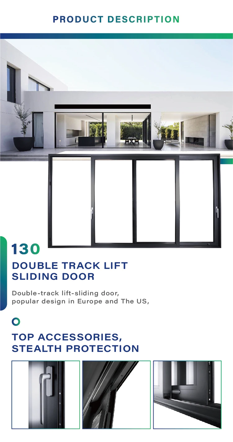Greensee 6mm Glass Thick Sound Insulation 35dB Glass Lift Sliding Door