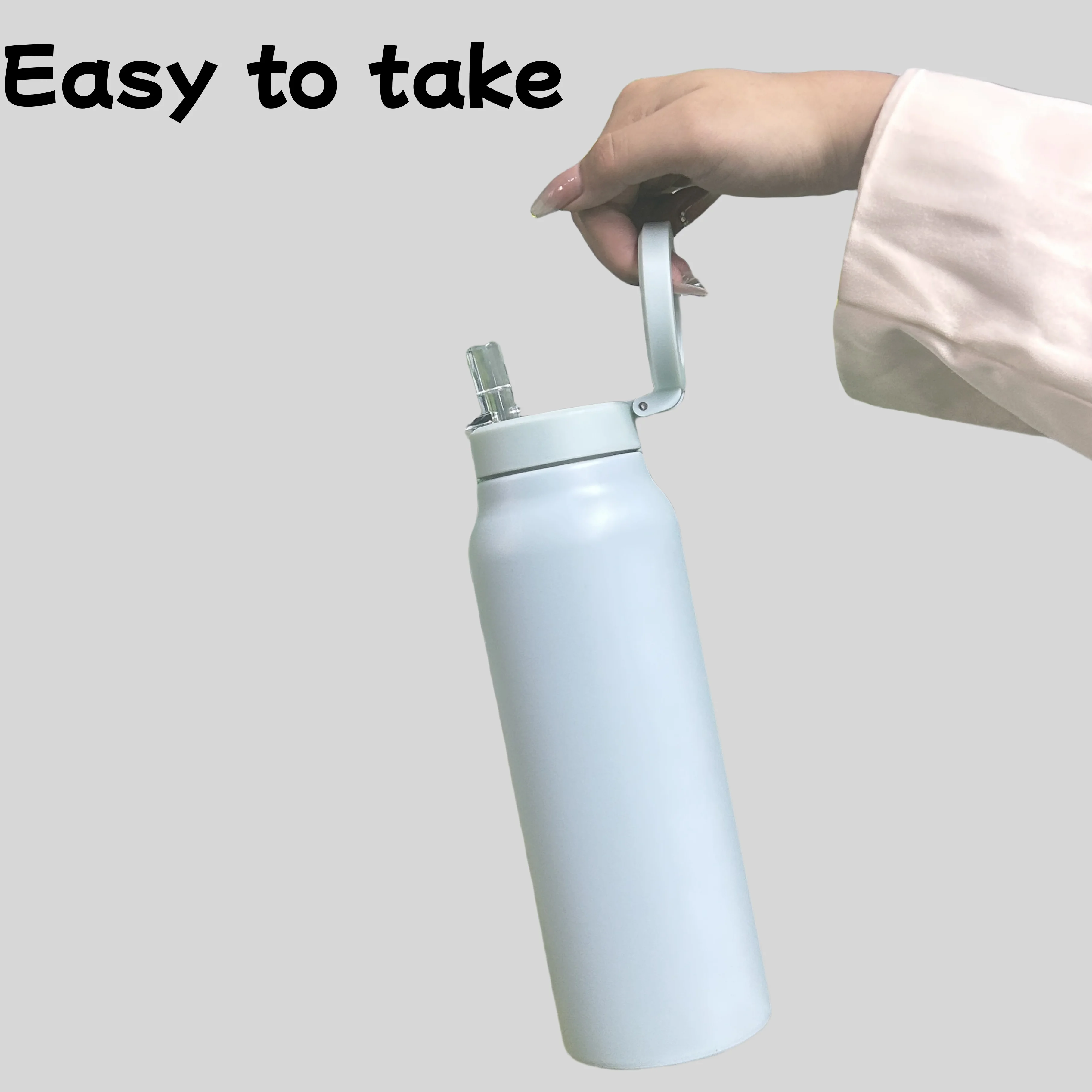 Magnetic Phone Holder 24oz 32oz Insulated Water Bottle Stainless Steel Double Wall 360 Rotate Mug  with Cell Phone Holder