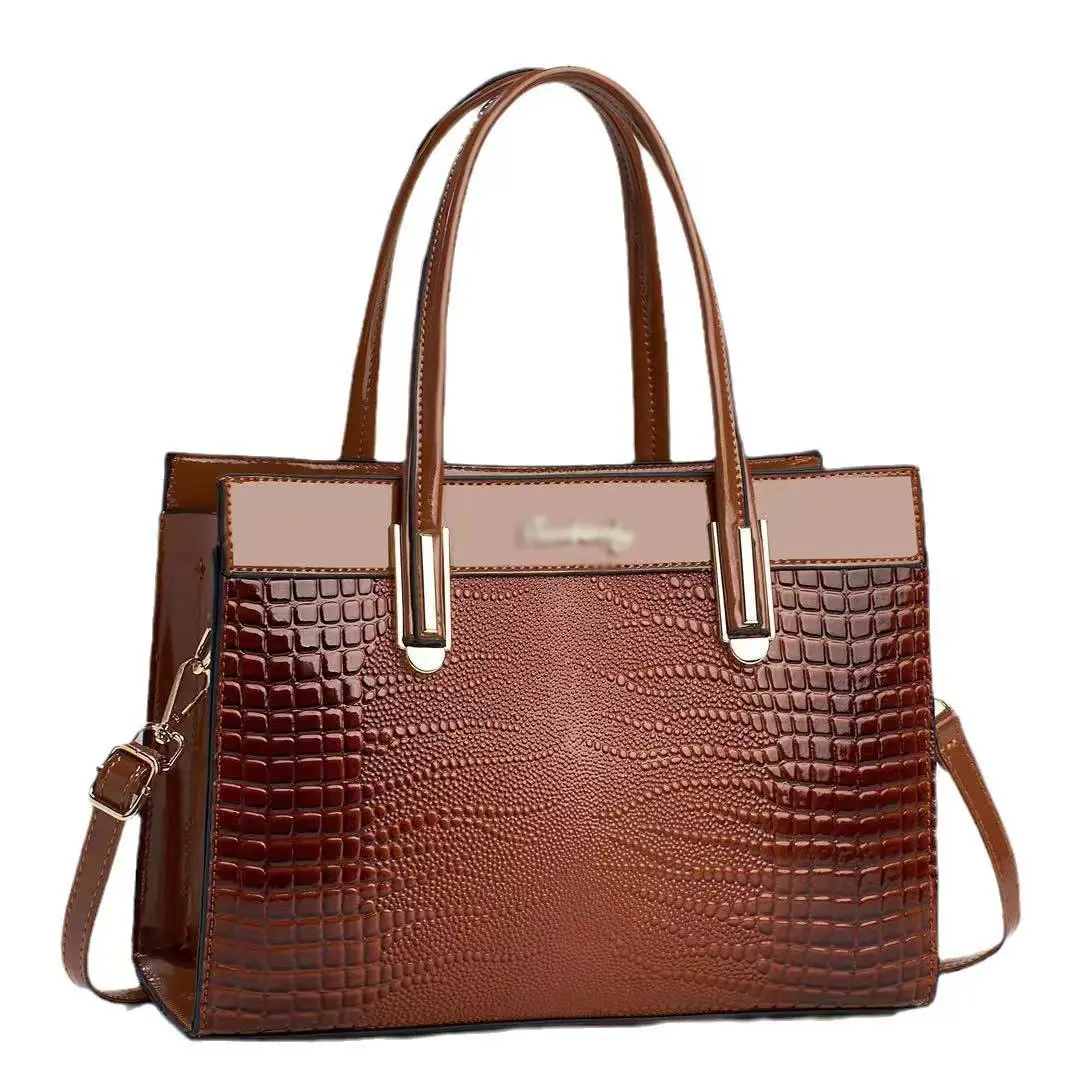 Panic buying PU leather luxury handbags custom logo women tote bag large capacity bag for ladies