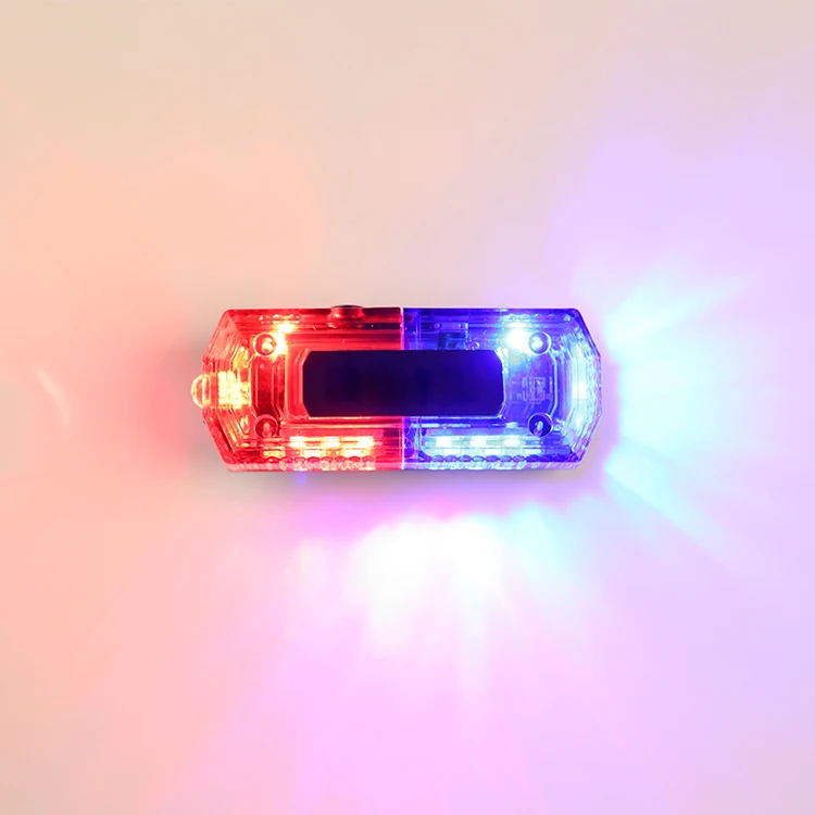 
Fixing Red Blue Mini LED Security Traffic Shoulder Warning Flashing Strobe Light Clip 
