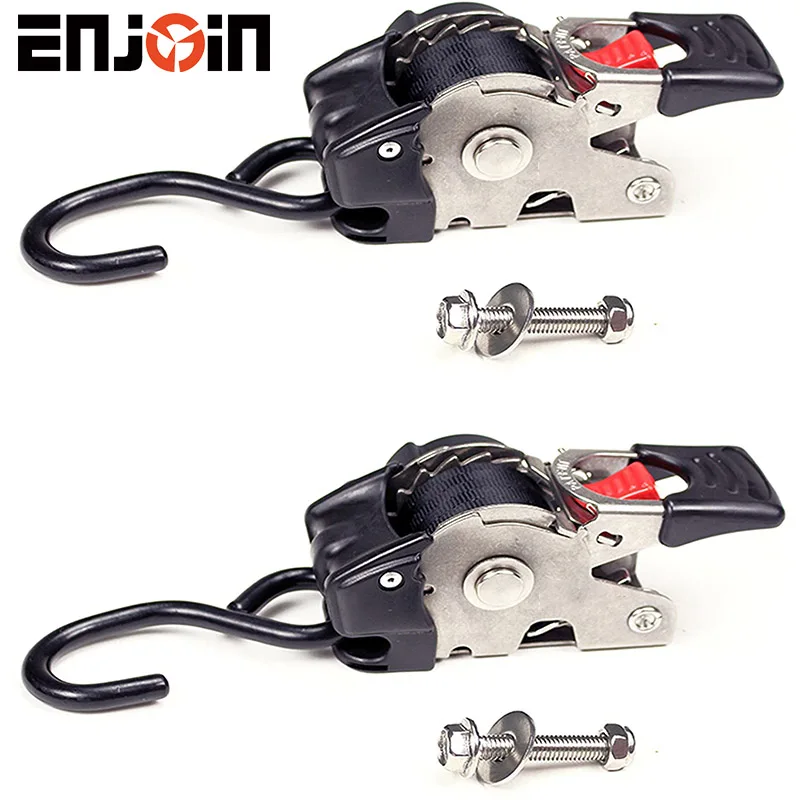 Быстросъемные самоклеящиеся судовые ремни ENJOIN 2, зажимные стяжки из нержавеющей стали, выдвижные 1 дюйм x 6 дюймов, зажимные ремни для груза с крючком