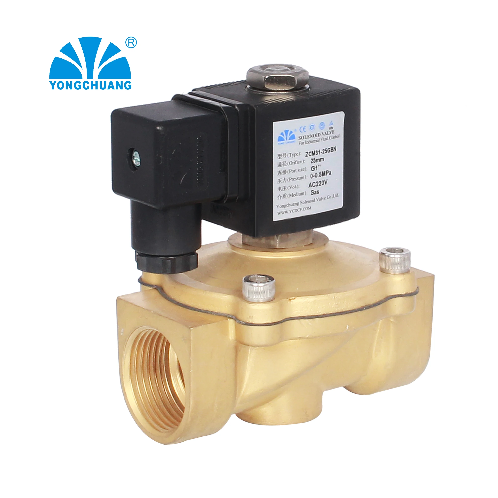 Yongchuang ZCM11 CE approved ipg natural gas leak detector diaphragm solenoid valve