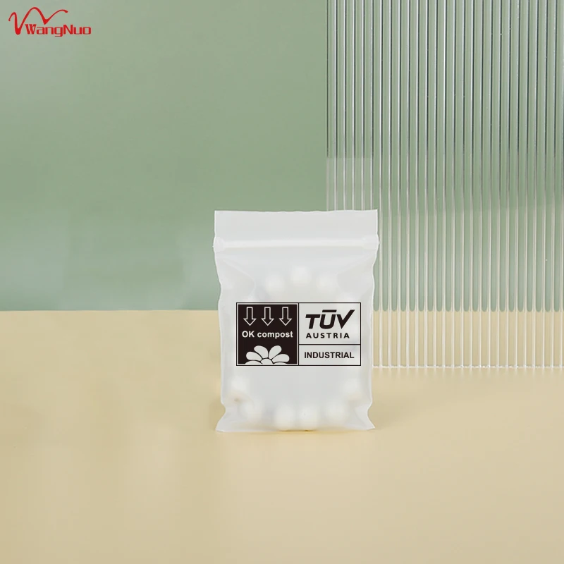 7 x 10 cm Custom Logo Plastic Corn Starch Biodegradable Frosted Ziplock Bag for Sundries Packaging