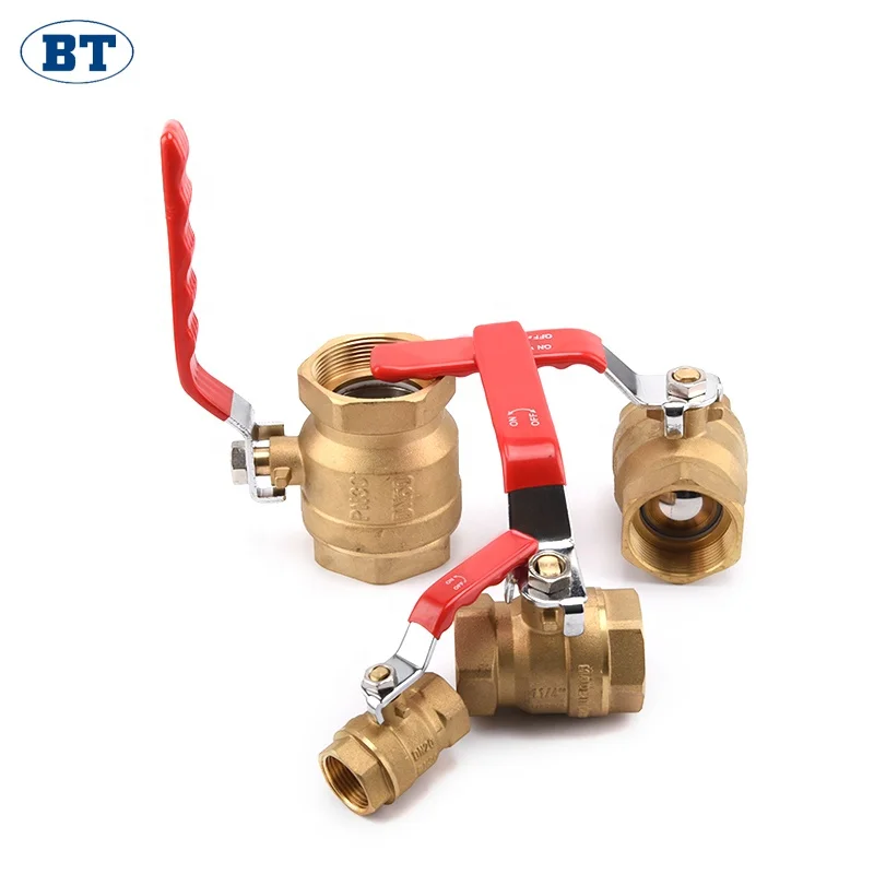 BT1013 top selling brass ball valve dn 50 with red handle