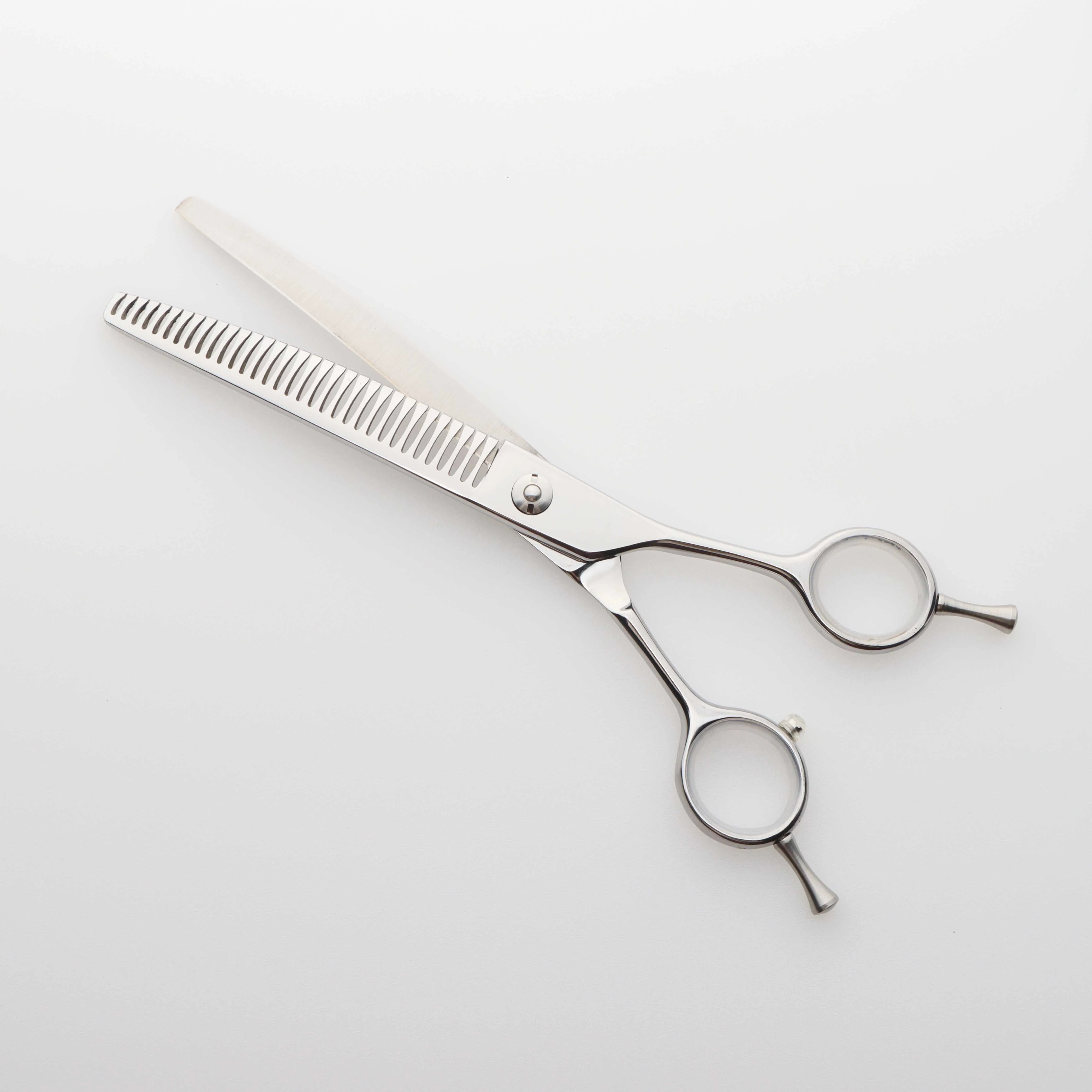 Professional 7Inch Pet Dog Grooming Thinning Shears OEM Japan 440C Steel Curved Chunker Scissors