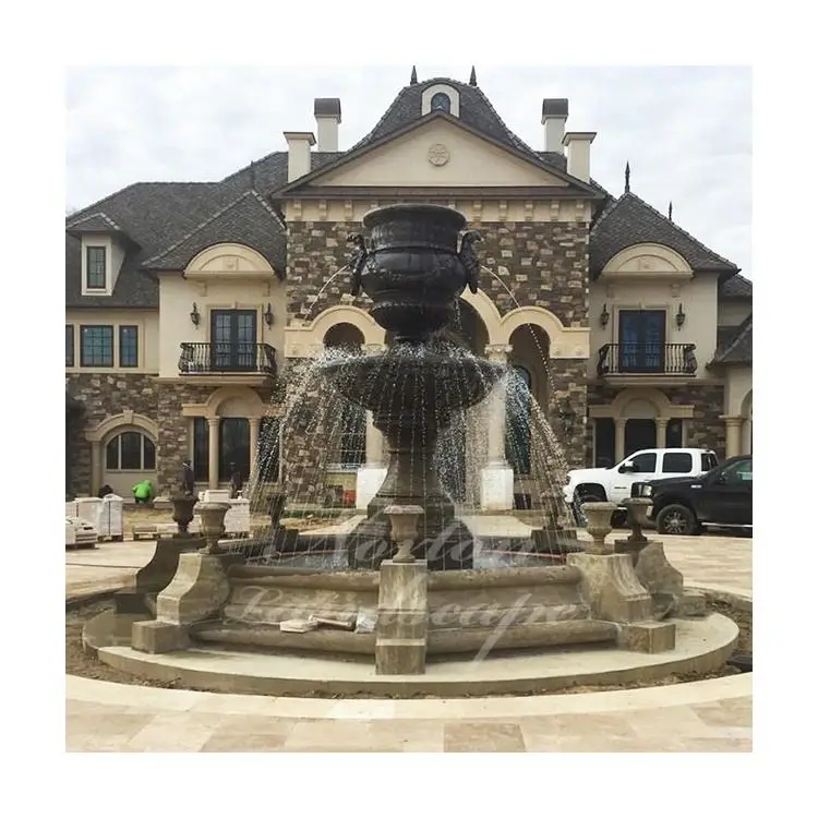 3C Design Metal Stainless Steel Water Fountain Outdoor Sculpture