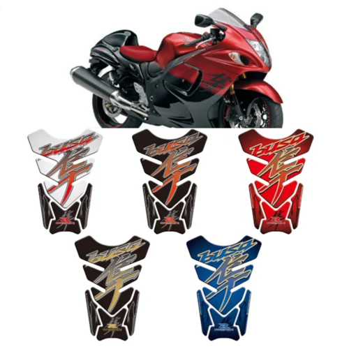 Carbon Fiber 3D Tank Pad Protector Decal Sticker For SUZUKI GSX1300R HAYABUSA 1999-2022