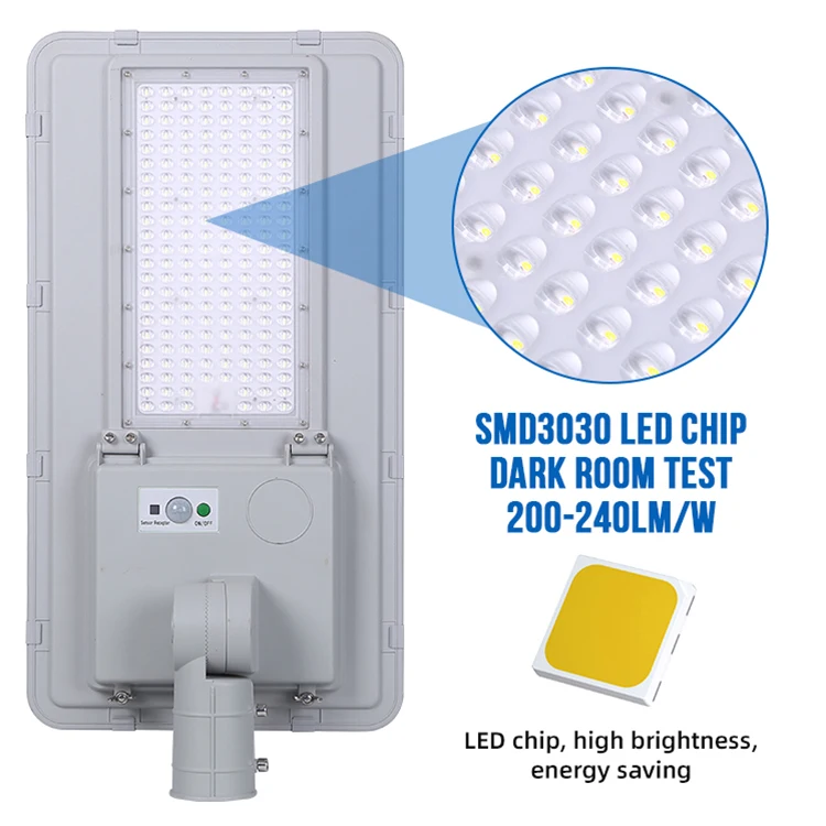 Energy Saving Ip65 Waterproof Aluminum Smd 60w 100w 180w 240w All In One Integrated Solar Led Street Light
