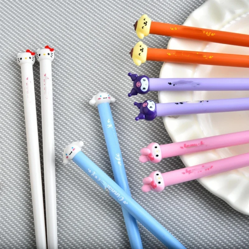 Run Sanrioed Chopsticks Kawaii Melody Child Tableware Anime Kulomi Cutlery Cartoon Portable Tableware Cute Kitchen Supplies Gift