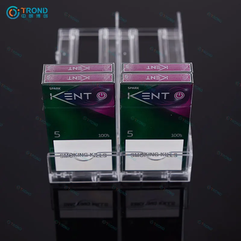 Transparent Automated Spring Loaded Shelf Pusher with Acrylic Tray for Juice Beer Tobacco Cigar Convenience Store