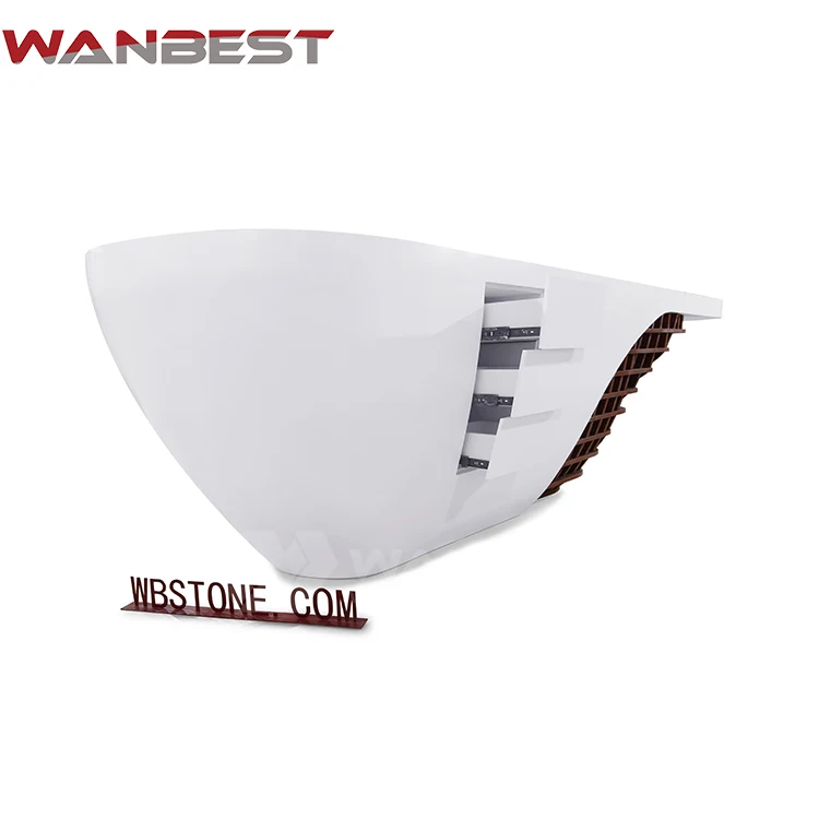 Современный акриловый Белый светодиодный маникюрный салон, ресторан, офис, стол приема