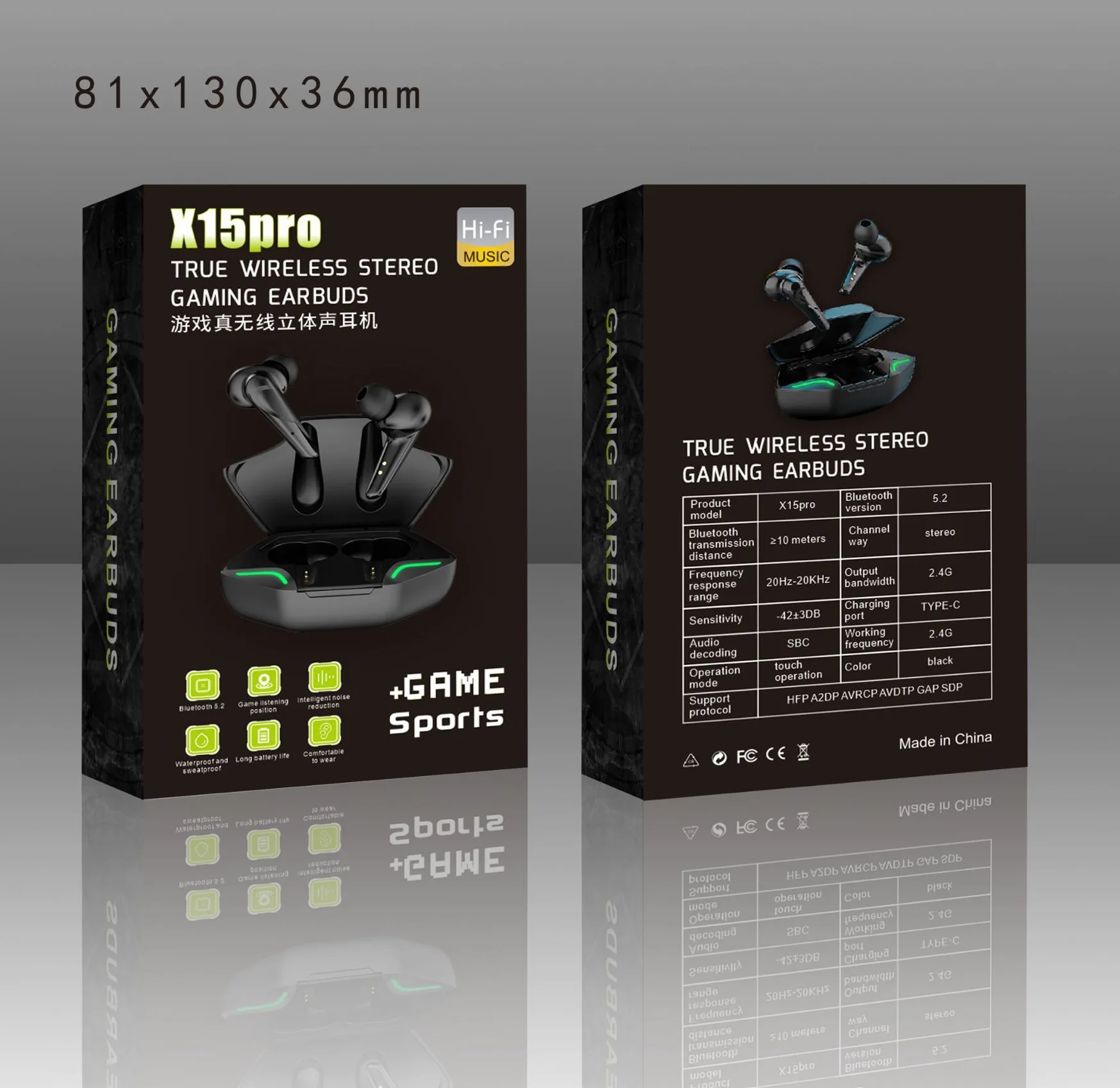 X15 Pro/G11 Blue tooth Earphone Wireless Headset Deep Bass Earbuds True Wireless Stereo Headphone Sport Earphones