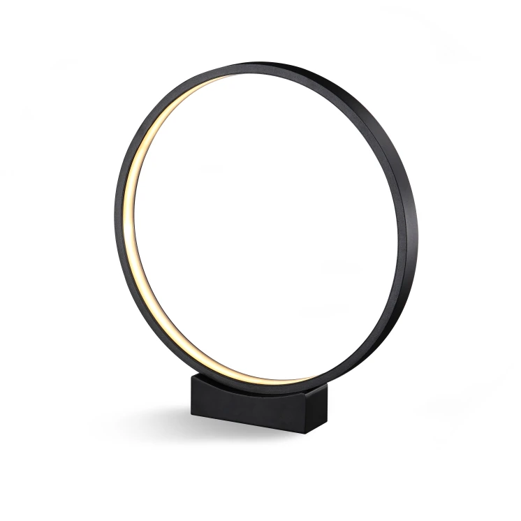 Aluminium SMD 18W unique circle ring LED table lamp desk reading lamp and study hotel table lamp