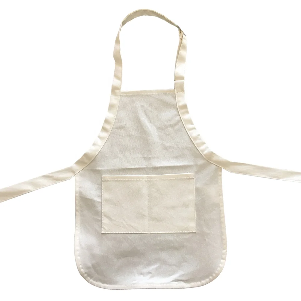 DUOLAI оптовая продажа высокое качество индивидуальный дизайн живопись 100% хлопок рисунок Детские фартуки с карманами