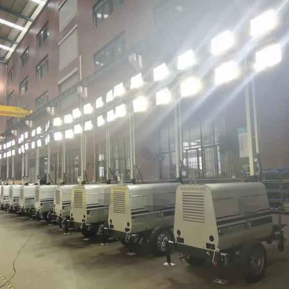 9M Manual Lighting Plant Diesel Generator Portable Trailer Led Light Tower
