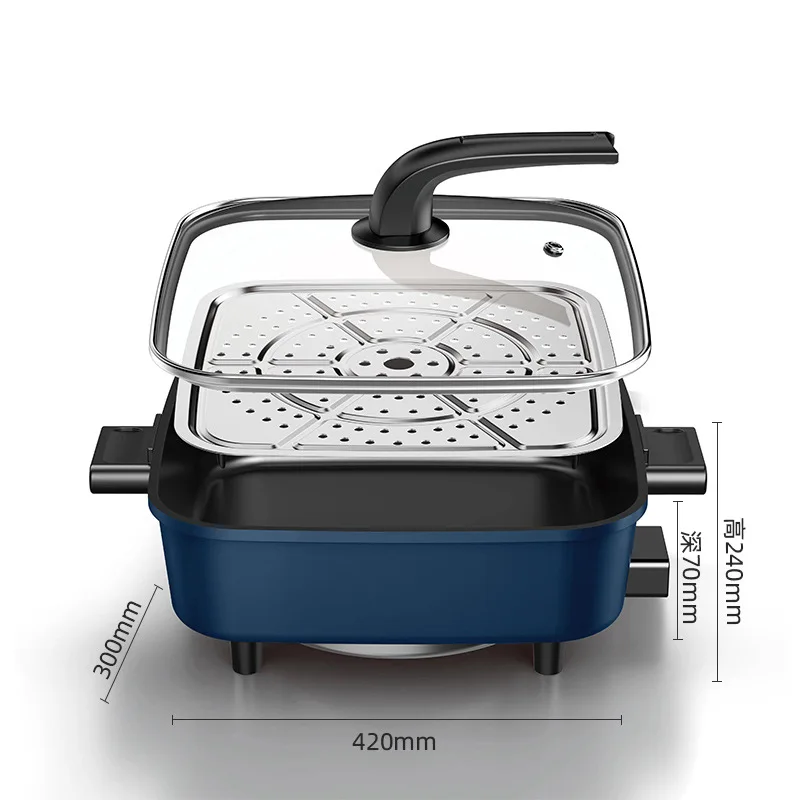 Commercial 34cm Electric Frying Tilting Braising Pizza Egg Pan Cake Maker for Cooking Metal Aluminum Carton Box Electricity