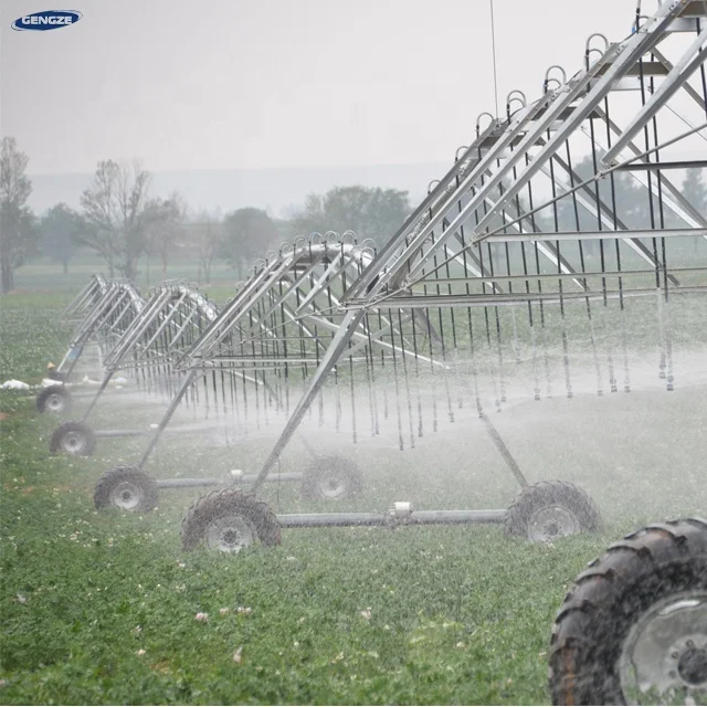 Современная система линейного орошения бокового перемещения для больших полей