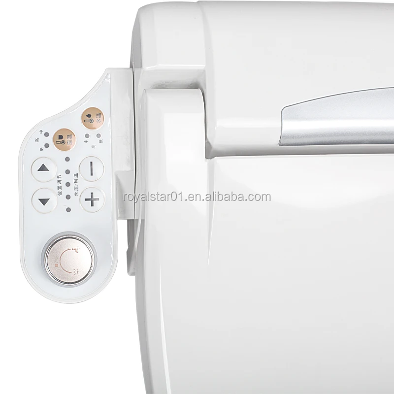 Simple elongated electronic smart bidet toilet seat