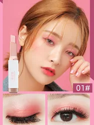 Double Colors Eye Shadow Stick Matte Glitter Shimmer Eyeshadow Gradient Makeup Sticks Waterproof