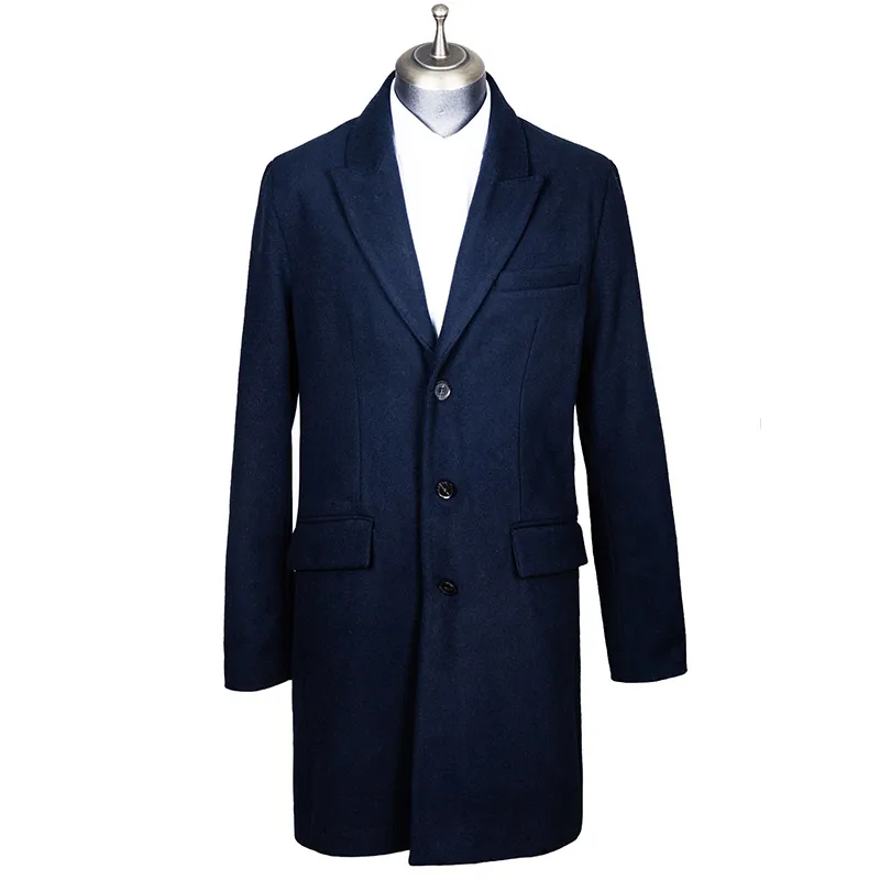 Casual Korean Style Men Long Coat Autumn Winter Trench Durable Windbreaker Jackets Warm Fashionable Long Coats For Men