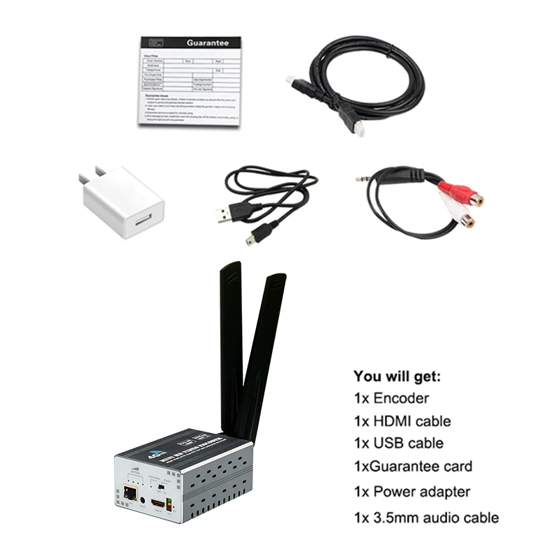 Haiwei H8 1080P HD 4g encoder video 5G WiFi Live Streaming Hdmi ip encoder 4g sim card streaming encoder