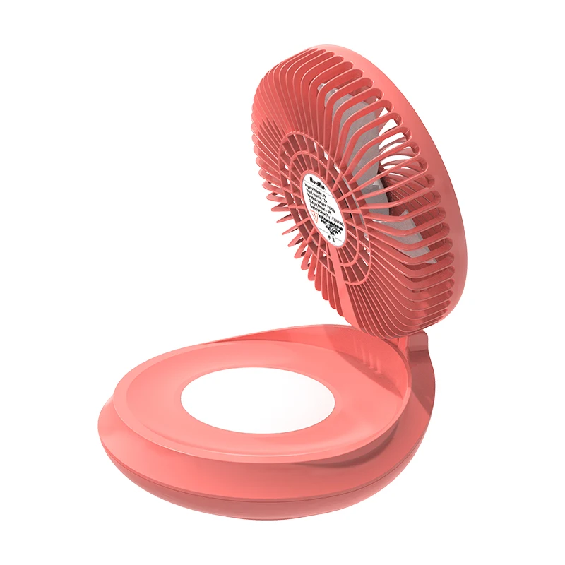 New Product Type-C Input LED Night Lamp Detachable Foldable Portable Rechargeable Table Fan