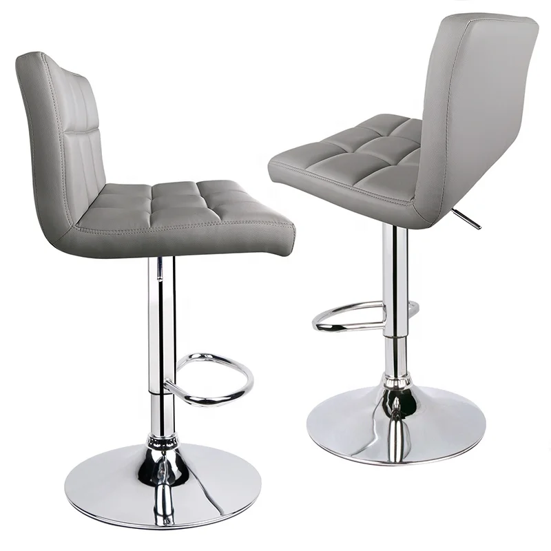 Modern Kitchen Furniture Island Stools Chair Restaurant Light Grey Bar High Swivel With Classic