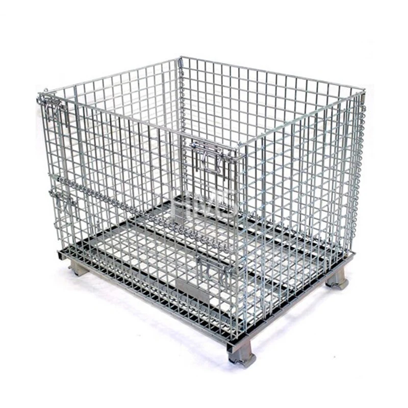 Индивидуальные складной ящик для хранения каркас стекируемый склад стальной проволочной сеткой