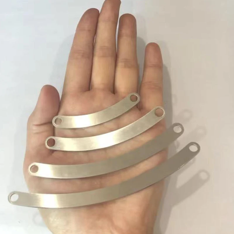 Necklace Bar For 8mm Slide Letters Charms Women Jewelry Making For Necklace DIY Accessories Gift Stainless Steel Curved Bar