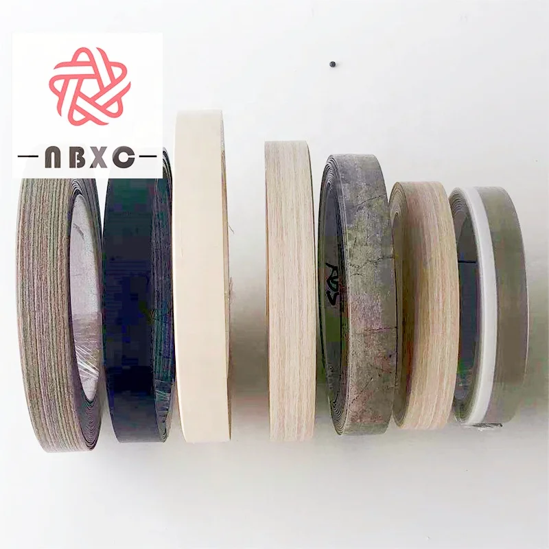 tapa canto Wooden finish edge banding/Pre-glued/ PVC edge banding tape for furniture board kitchen