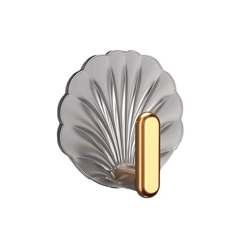 Wholesale Wall Adhesive Hook Beautiful Transparent Shell Shape Acrylic Wall Hook for Bathroom Kitchen Living Room Porch Bedroom