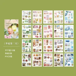 20Pcs Diary Sticker Scrapbooking  Chronicle Appreciation Serie Japanese Junk Journal Kawaii Decorative Stationery Craft Sticker