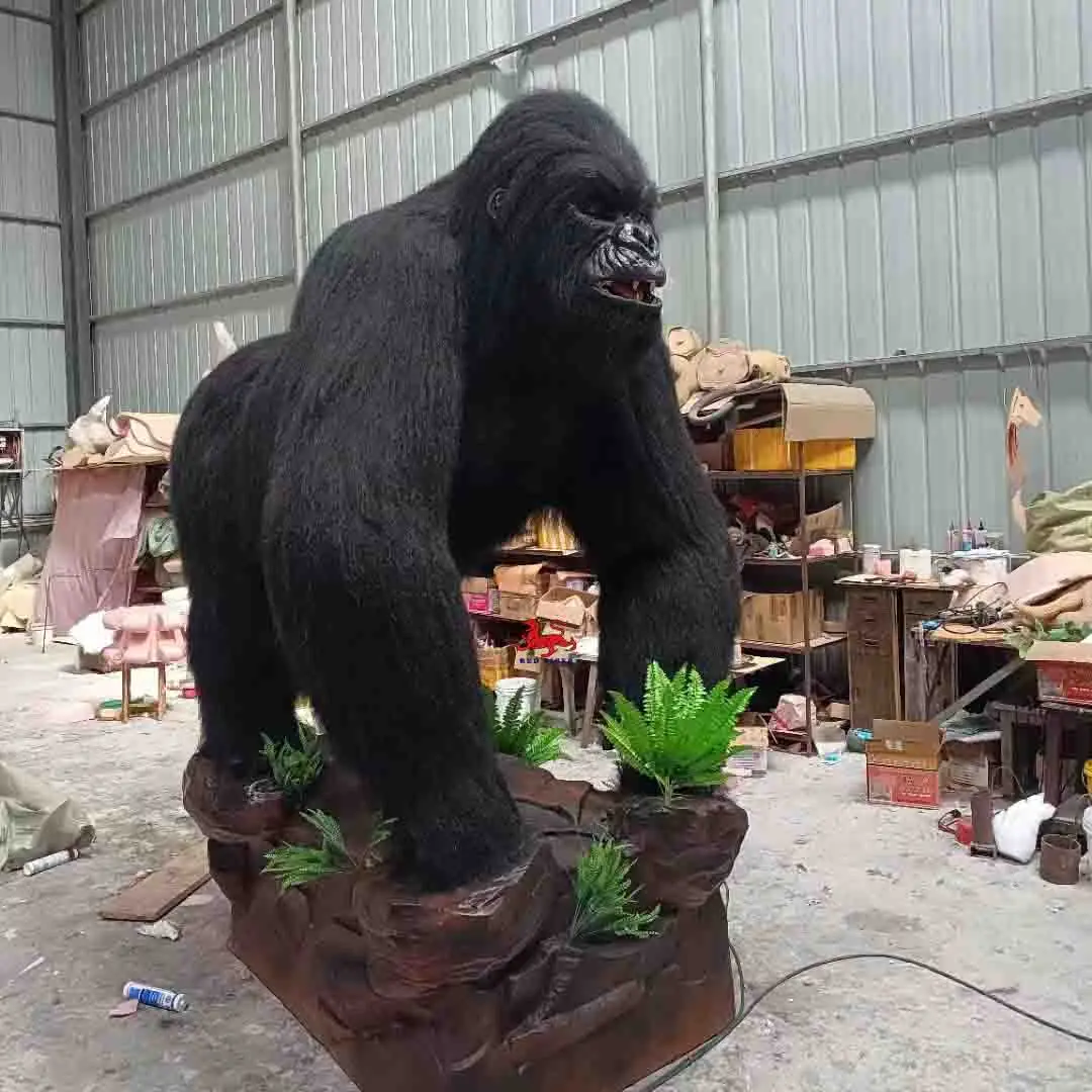 animatronic life size realistic large animal gorilla  model