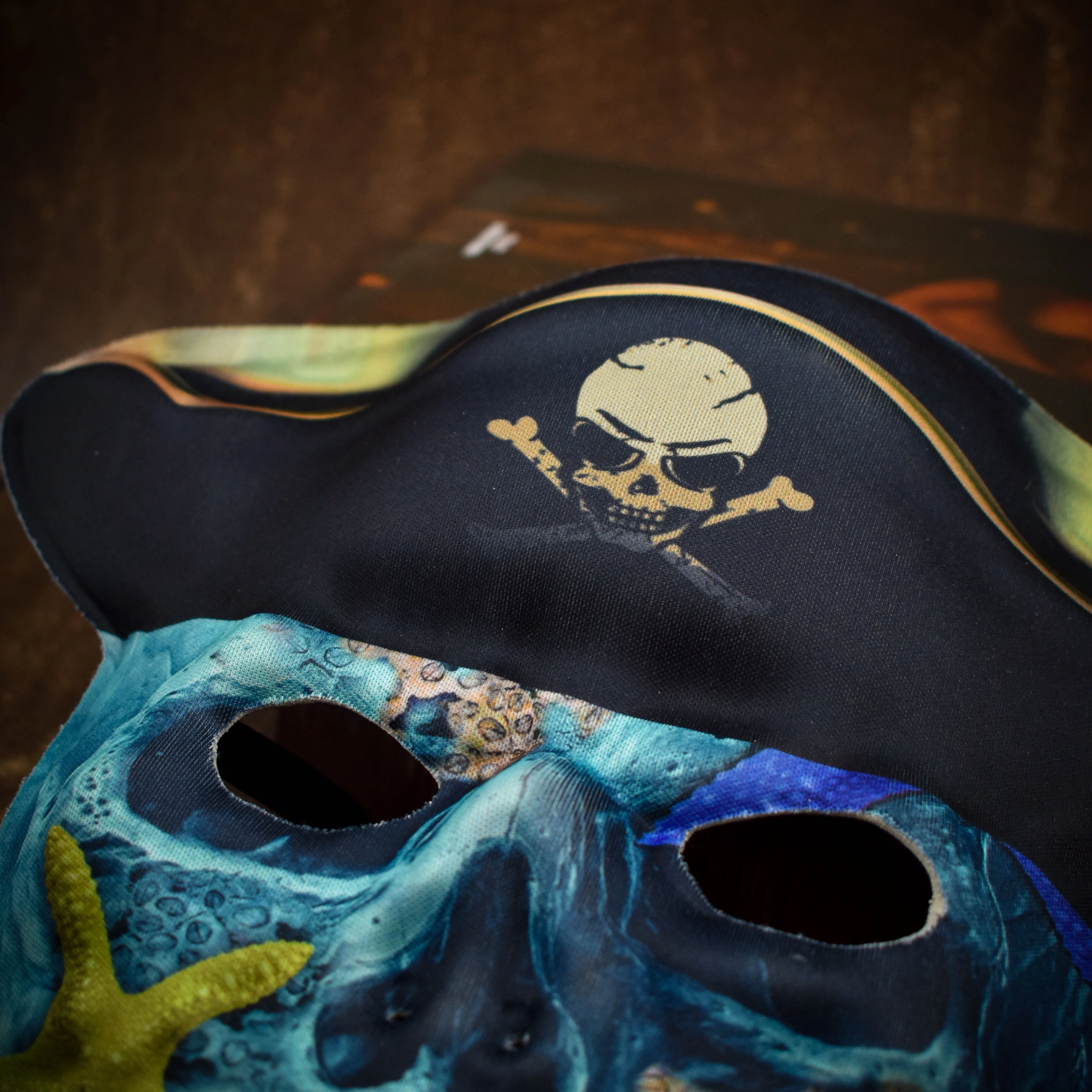 Custom Halloween Pirate Horror Green Party Mask Carnival Masquerade Dance Cosplay Props