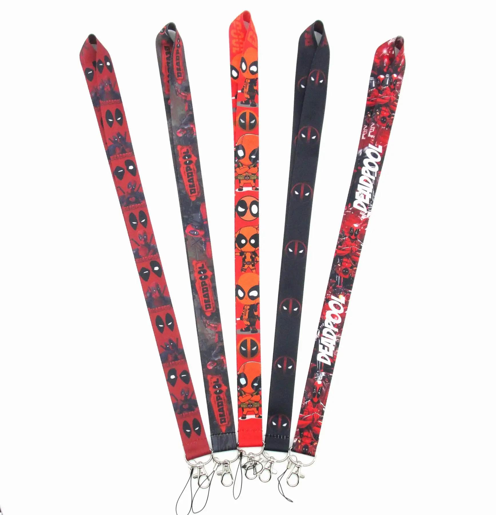 Wholesale Custom Marvel Superhero Spider Iron Hulk Captain Venom Thor Sublimation Printing Polyester Cartoon Anime Lanyards