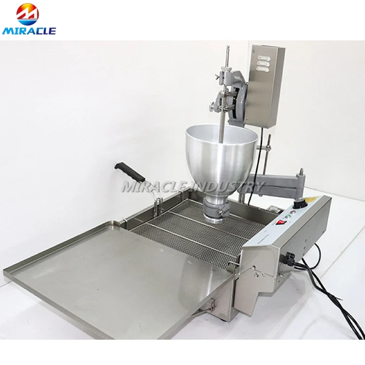 Bakery mini automatic donut doughnut making frying machine