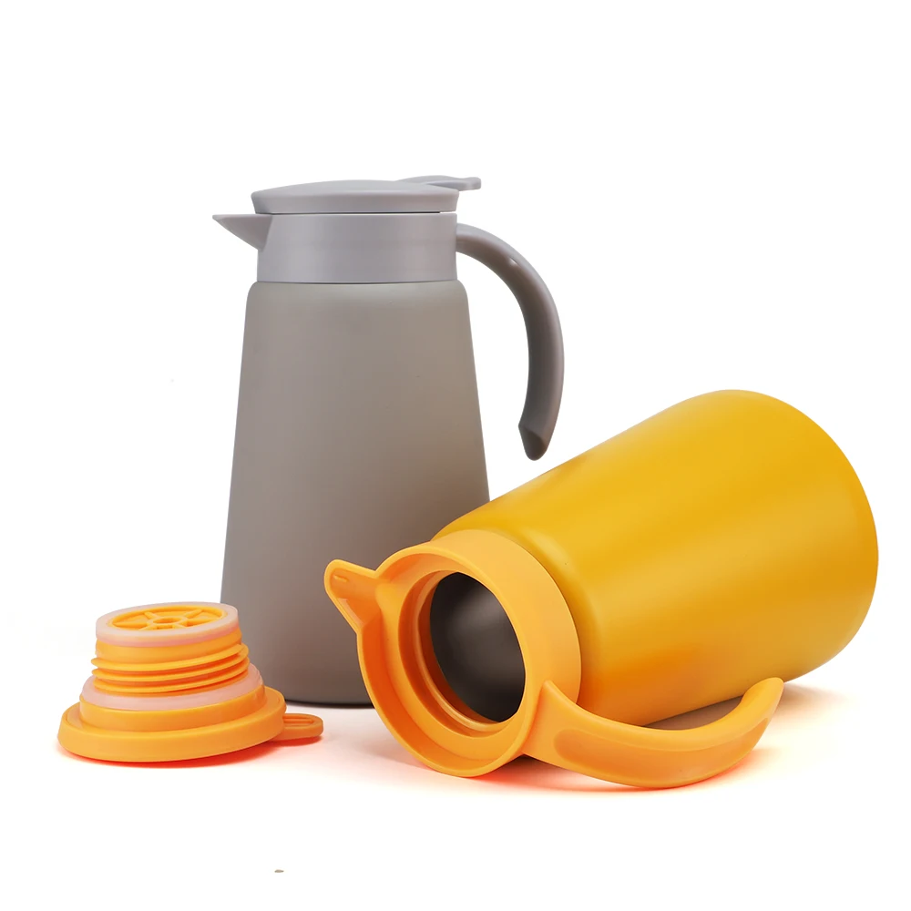 OKADI 18 8 Stainless Steel Tea Coffee Sets Vacuum Bottle, Food Grade BPA Free Double Wall Thermal Carafe Flask Coffee Pot