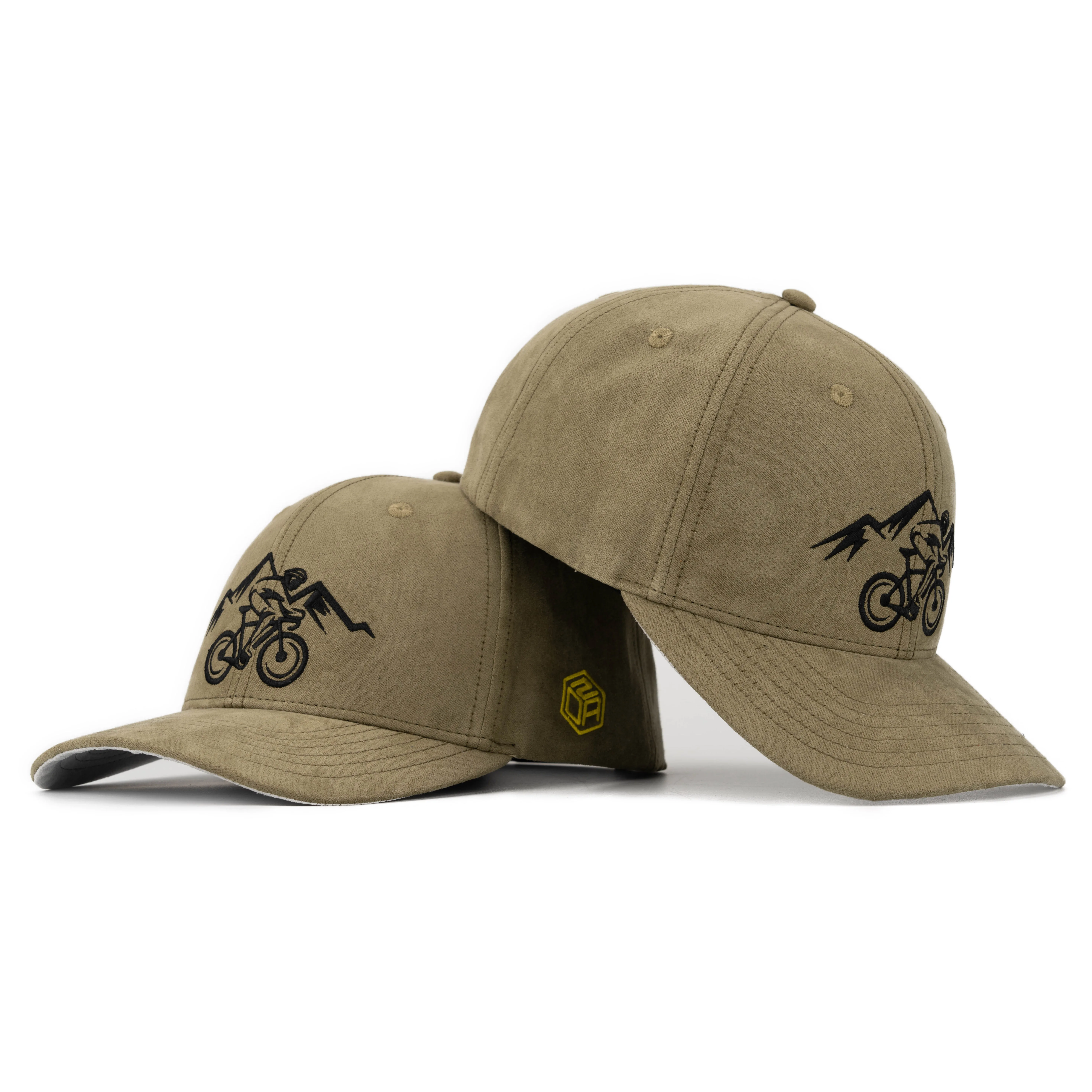 TCAP customize premier suede green embroidered logo snapback baseball cap