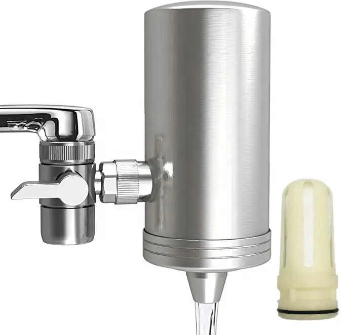 0.1 micron faucet-mounted ceramic water filter remove chlorine tap water purifier countertop water filter
