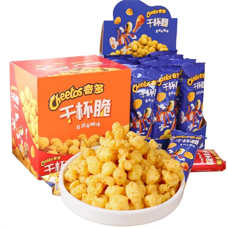 Wholesale 25g*12 *10/Carton Chee Tos Crispy Chips Exotic Fruit & Vegetable Snacks Made in China Factory